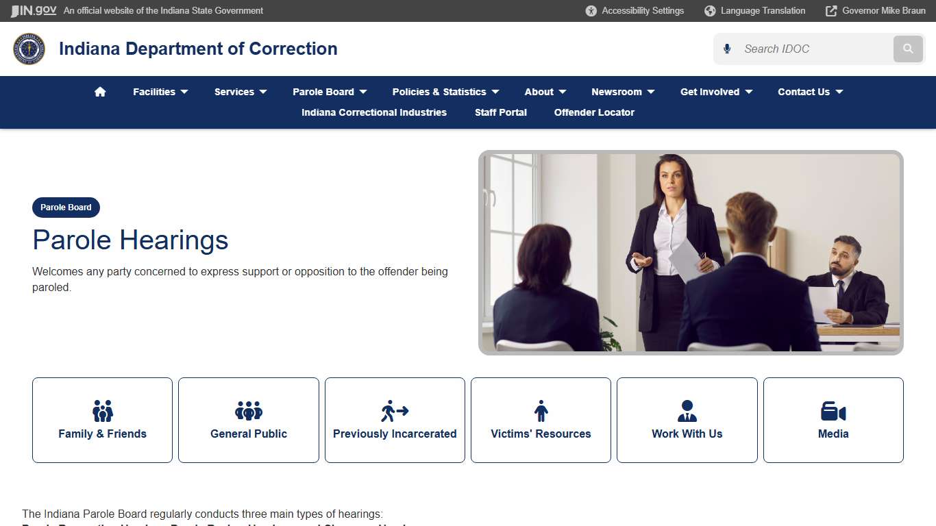 IDOC: Parole Hearings