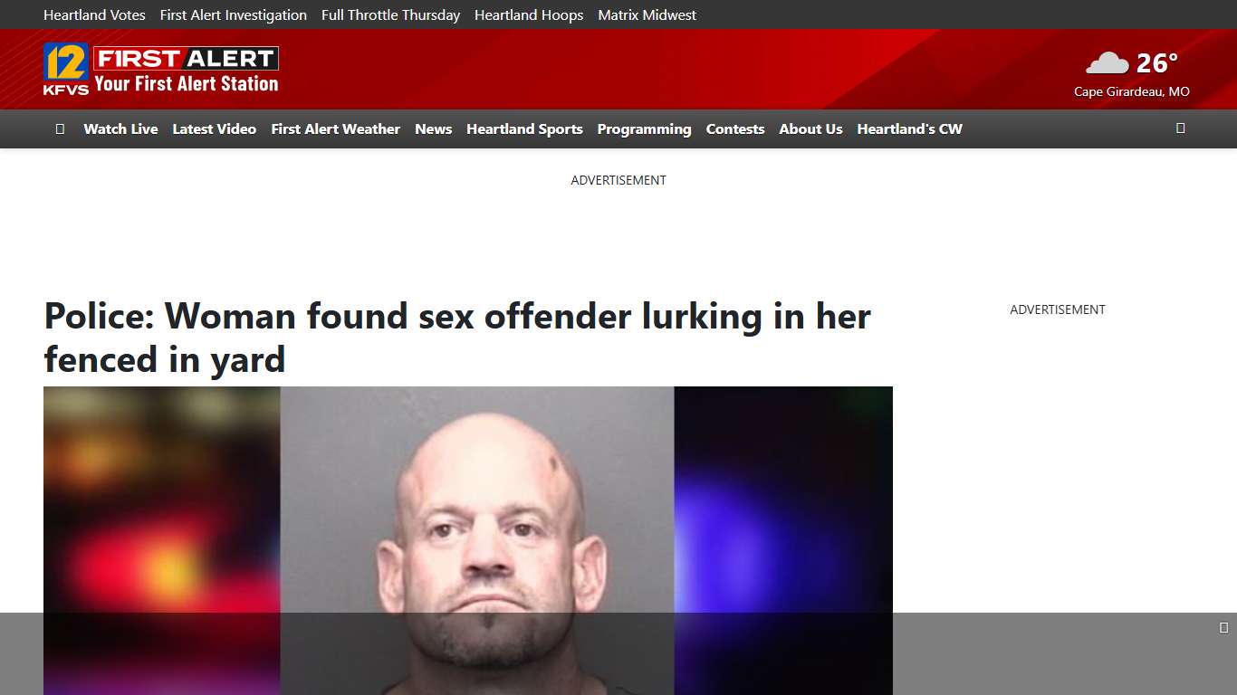 Police: Woman found sex offender lurking in her fenced in yard